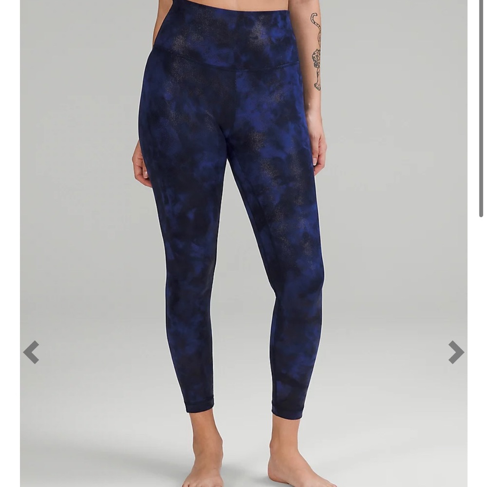 Lululemon align high rise 25” shine Diamond Dye Psychic True Navy